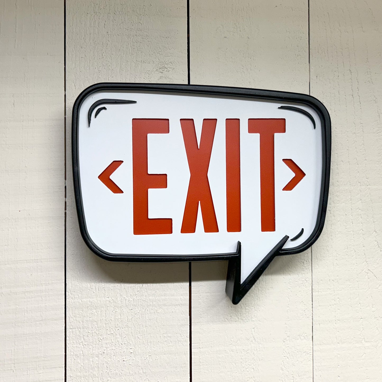Speech Bubble Exit Sign