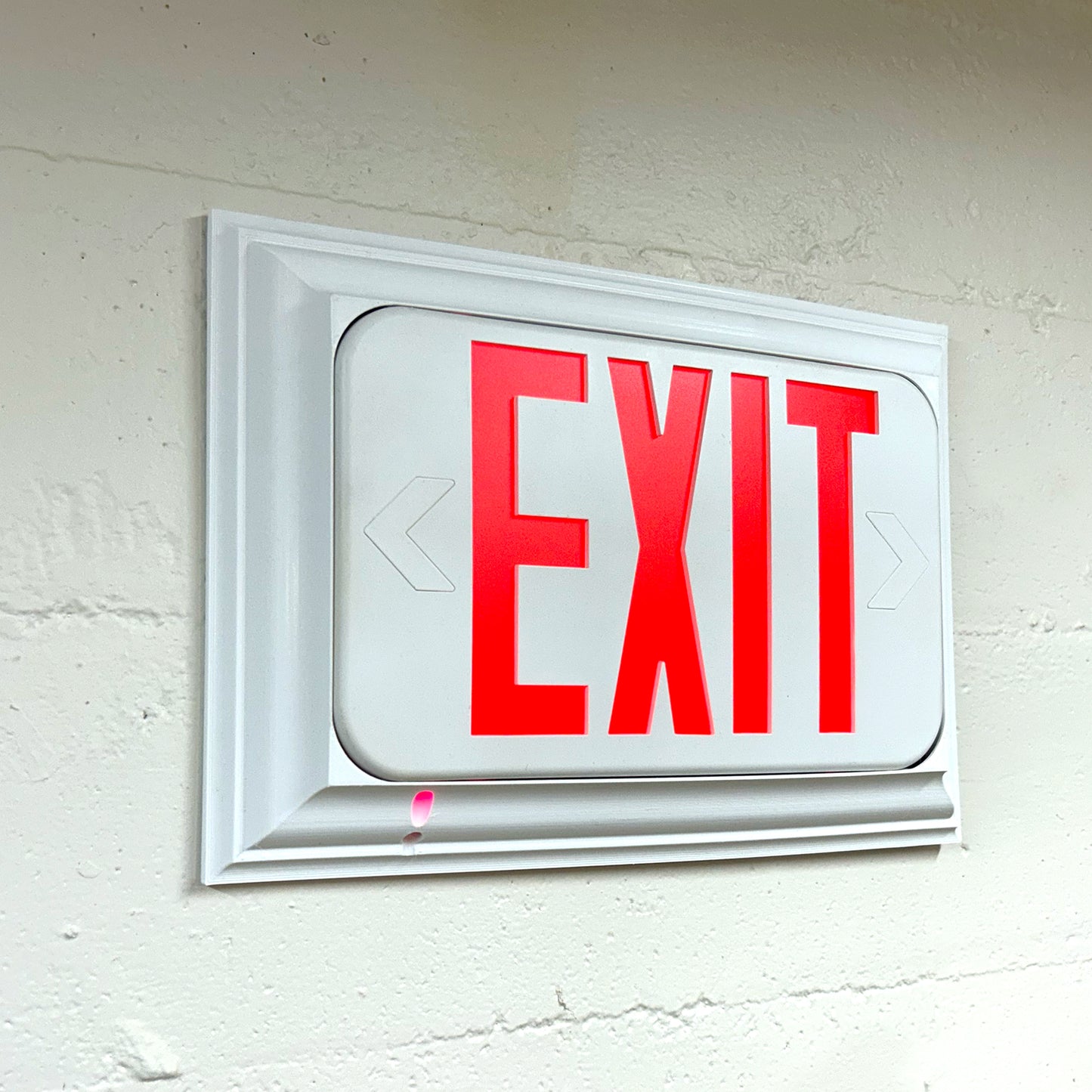 Square Crown Moulded Exit Sign