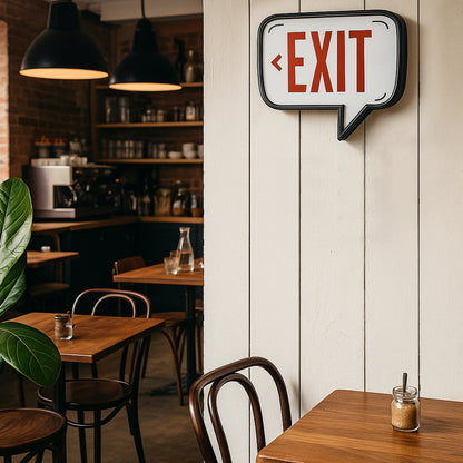 Speech Bubble Exit Sign