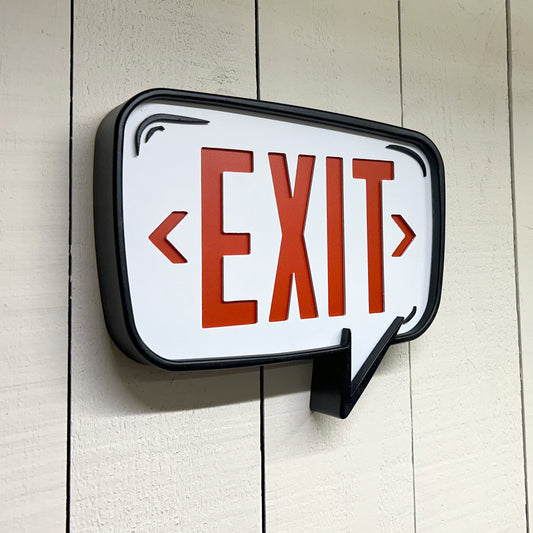 Speech Bubble Exit Sign