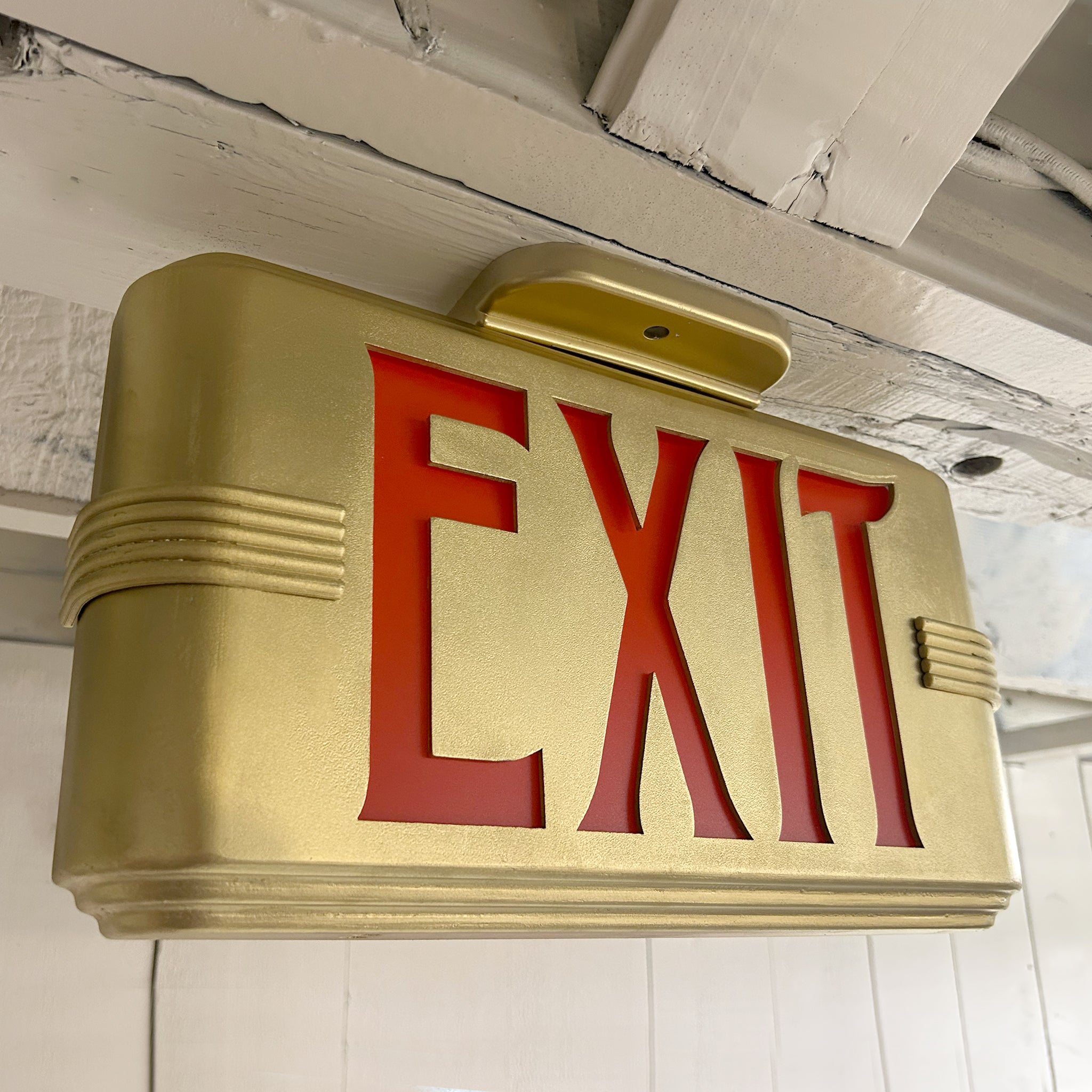 Hollywood Deco Exit Sign | Art Deco LED Emergency Exit — Flamsted