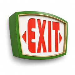 Retro Curve - Mid-Century Modern Exit Sign