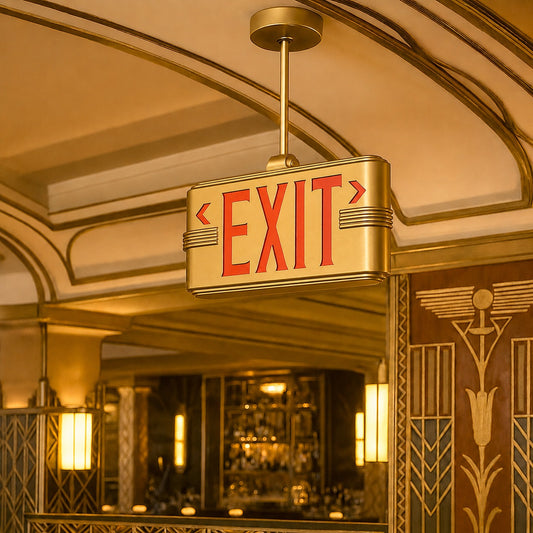 Hollywood Art Deco Exit Sign