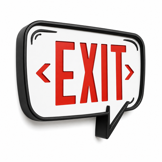 Speech Bubble Exit Sign